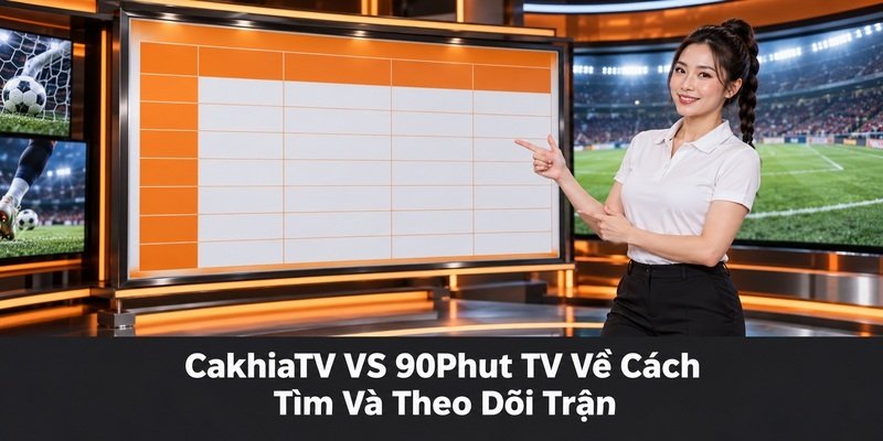 CakhiaTV VS 90Phut TV Về Cách Tìm Và Theo Dõi Trận